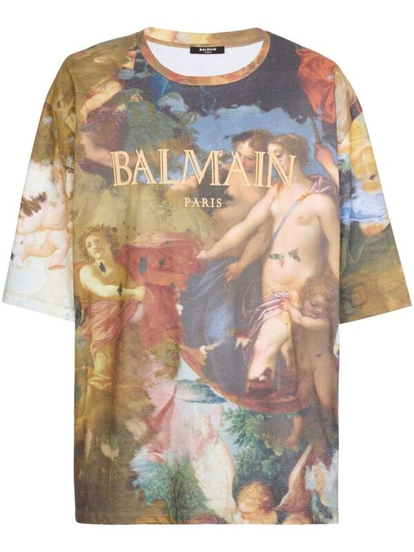 Balmain  paint-print T-shirt