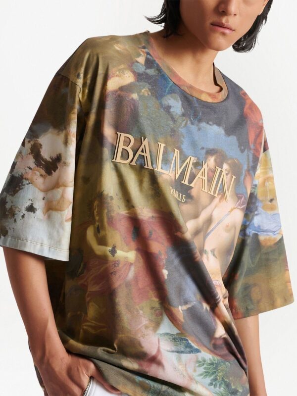 Balmain  paint-print T-shirt - Image 4