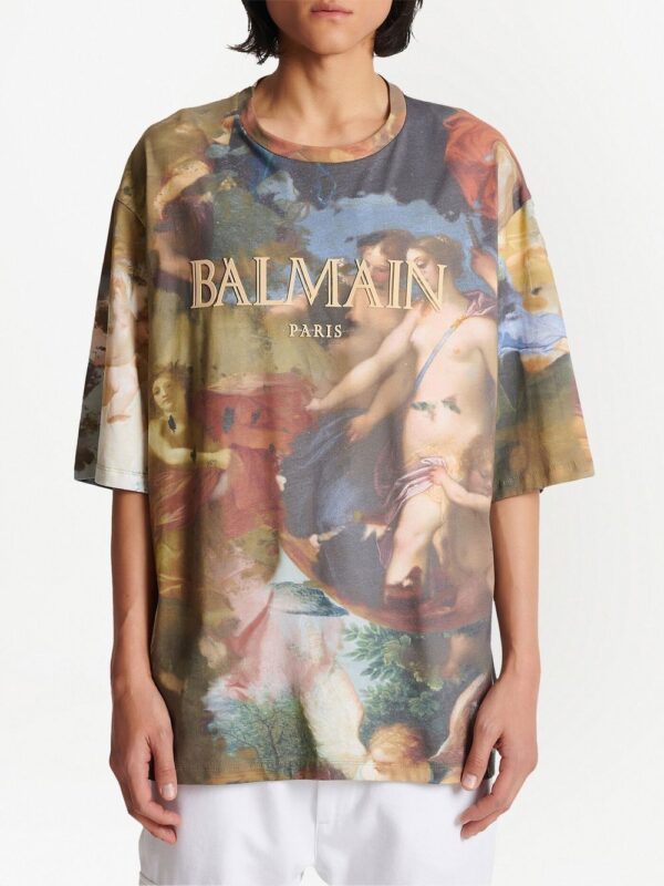 Balmain  paint-print T-shirt - Image 2