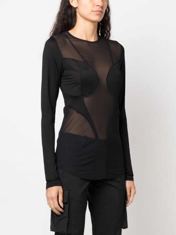 Balmain semi-sheer panelled top - Image 3