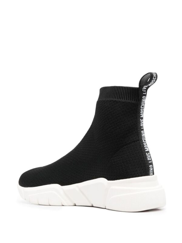 Love Moschino logo-print sock-style sneakers - Image 3