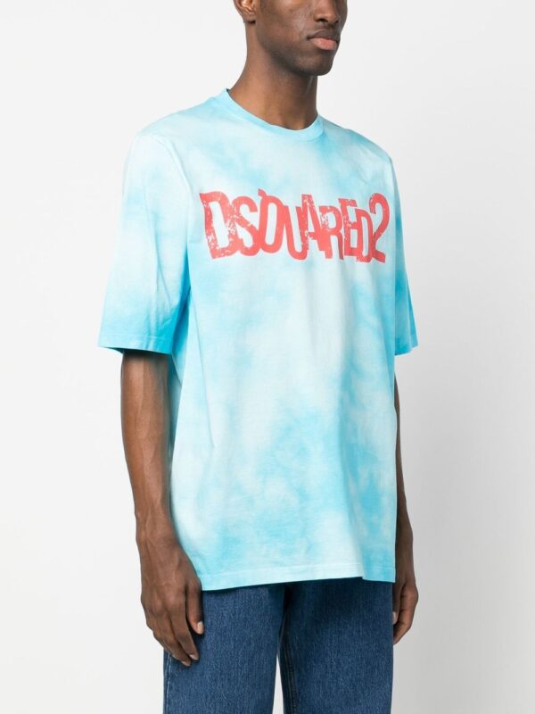 DSQUARED2  logo-print tie-dye T-shirt - Image 3