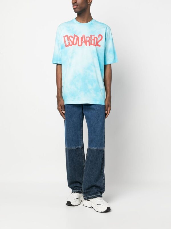 DSQUARED2  logo-print tie-dye T-shirt - Image 2