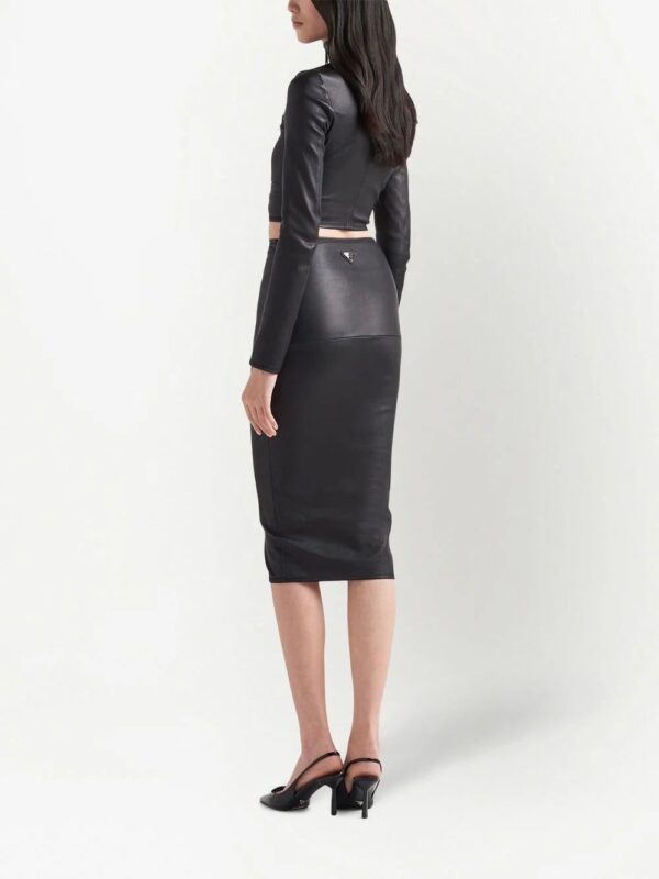 Prada  triangle-logo pencil skirt - Image 3