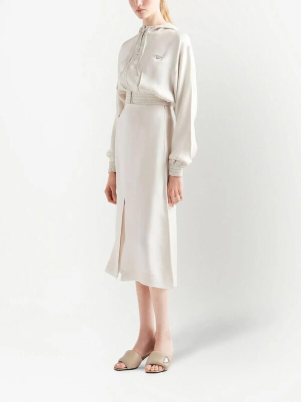 Prada  high-waisted twill midi skirt - Image 2