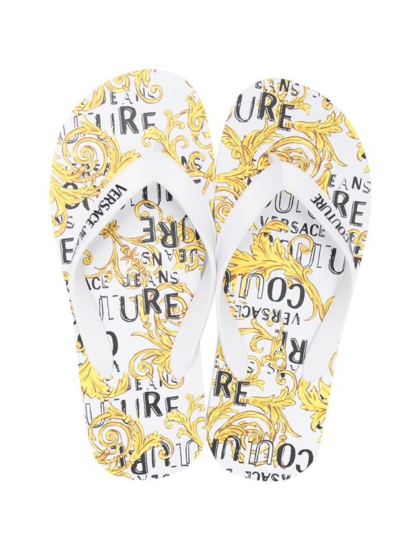 Versace Jeans Couture Barocco' print flip flops - Image 4