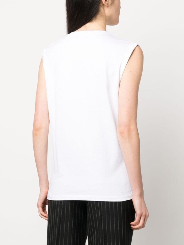 Balmain logo-print detail tank top - Image 4