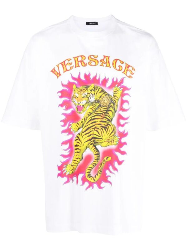 Versace  Roar-print cotton T-shirt