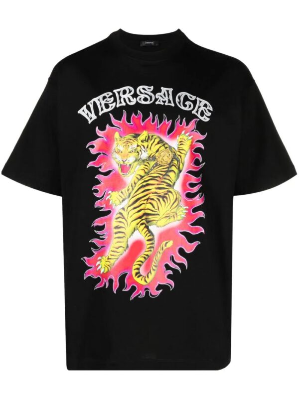 Versace  Roar-print cotton T-shirt