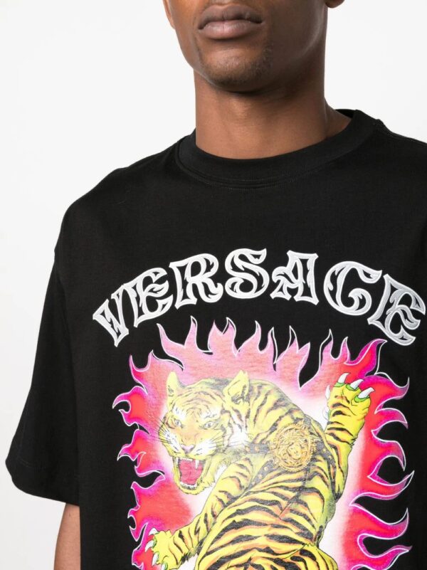 Versace  Roar-print cotton T-shirt - Image 4