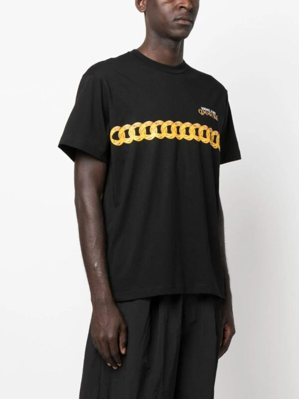 Versace Jeans Couture  chain-link print cotton T-shirt - Image 3