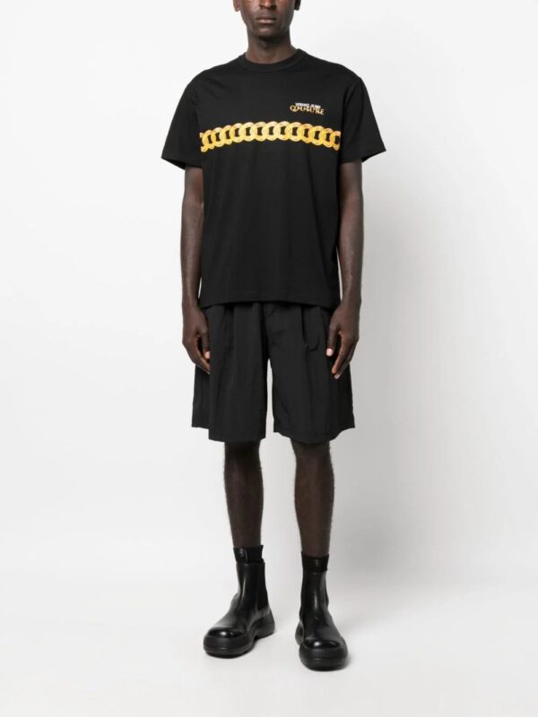 Versace Jeans Couture  chain-link print cotton T-shirt - Image 2