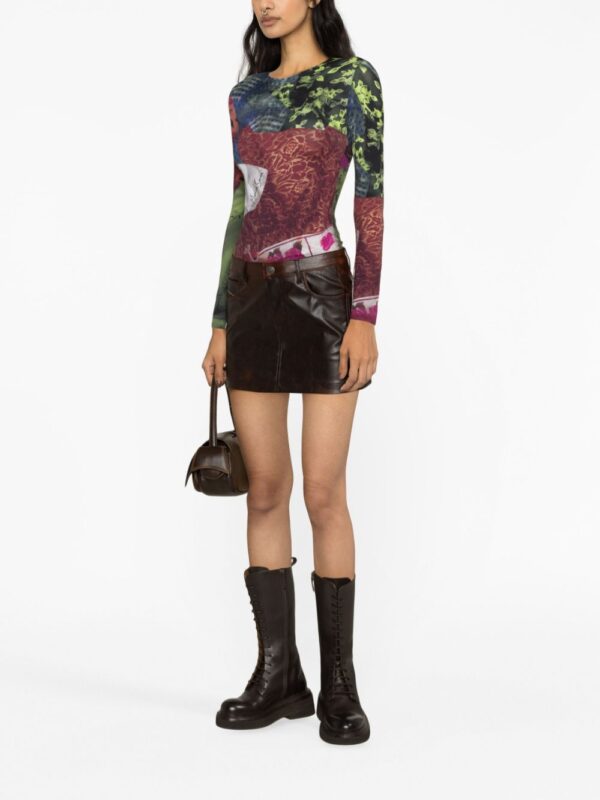 Diesel  O-Kin faux-leather miniskirt - Image 3