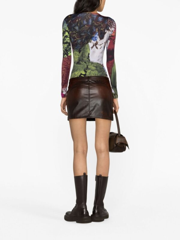 Diesel  O-Kin faux-leather miniskirt - Image 4