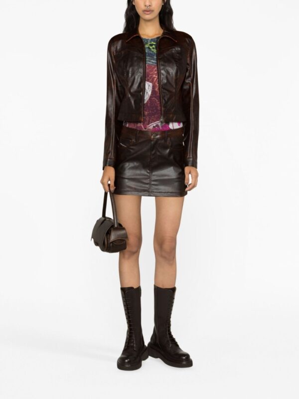 Diesel  O-Kin faux-leather miniskirt - Image 2