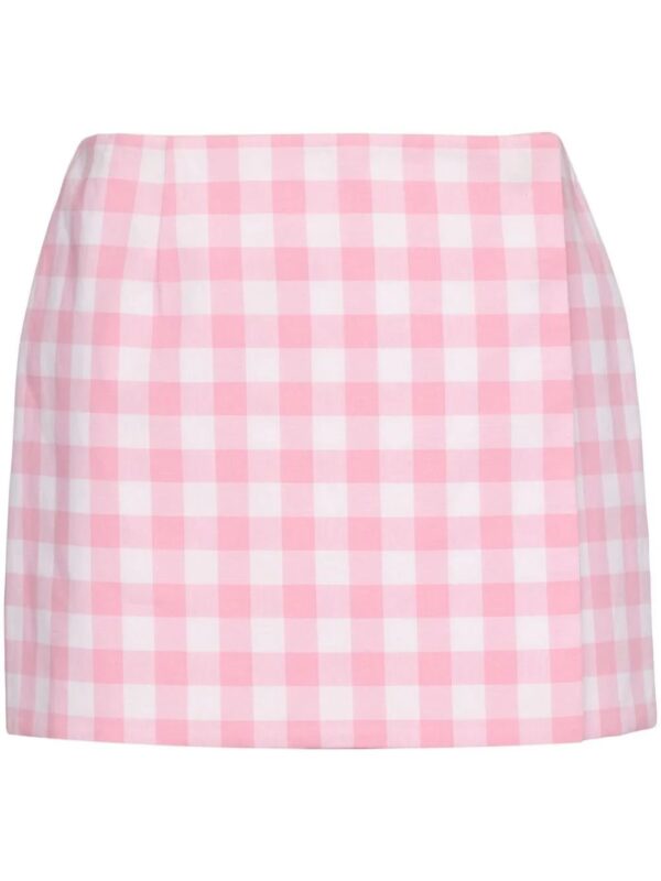 Prada  gingham wrap mini skirt