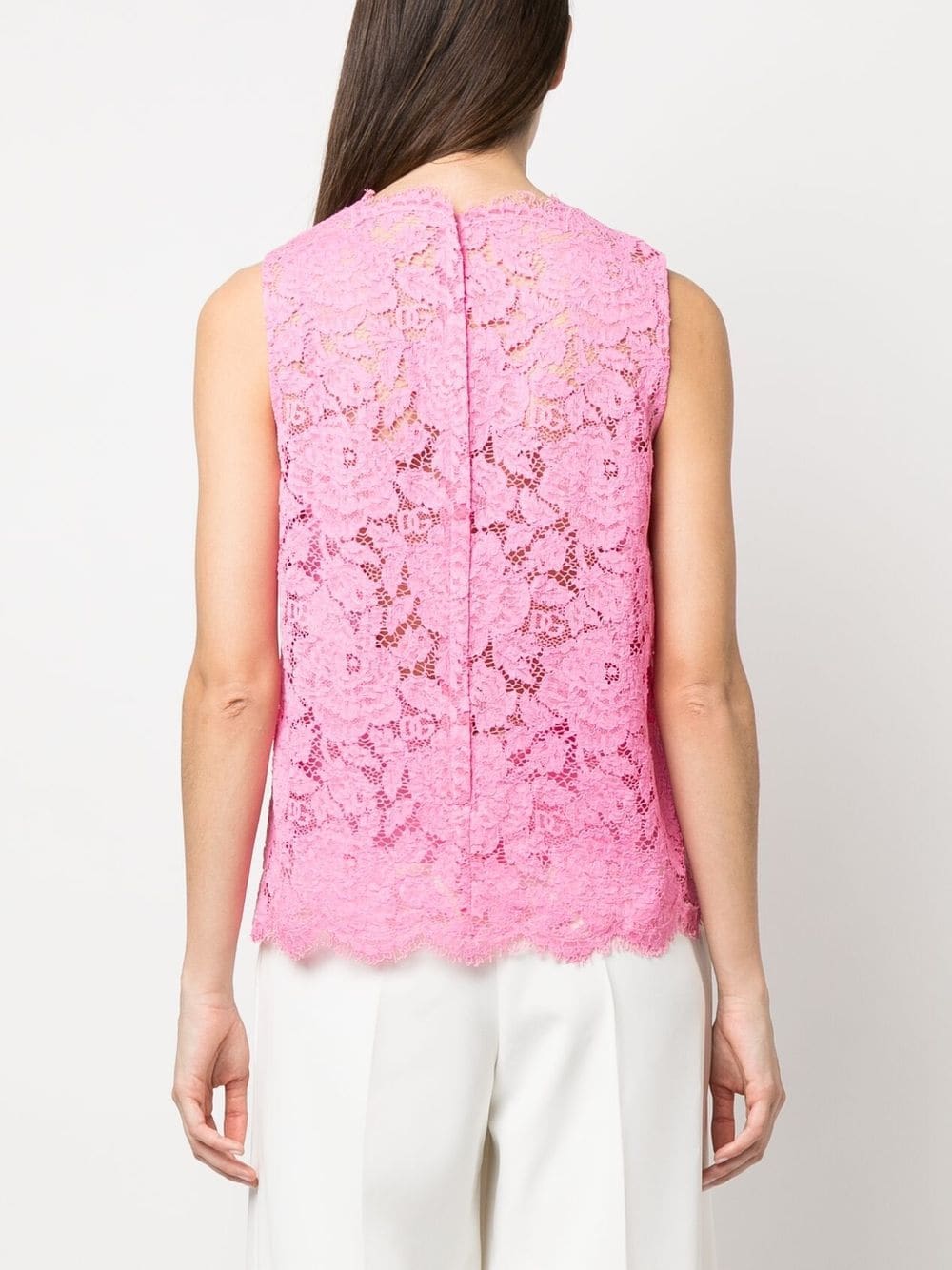 Dolce & Gabbana floral lace sleeveless top - Image 4