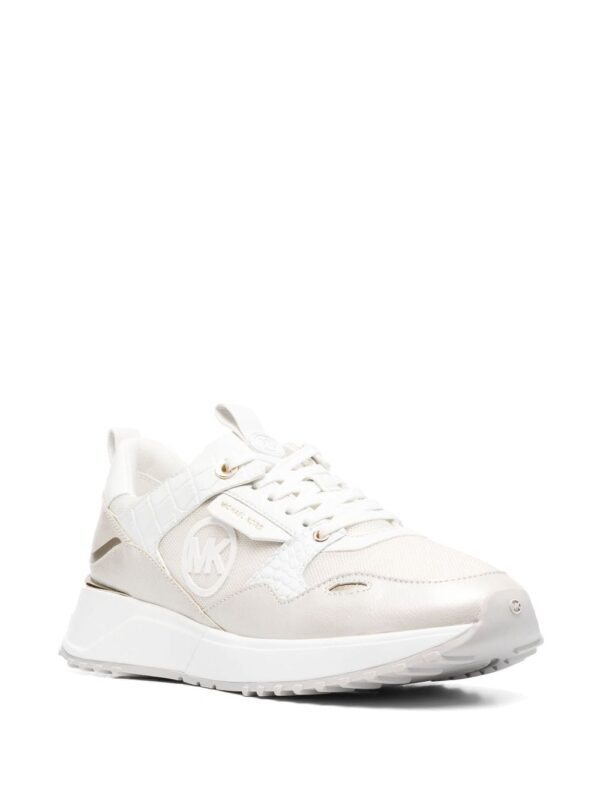 Michael Michael Kors Theo metallic-effect low-top sneakers - Image 2