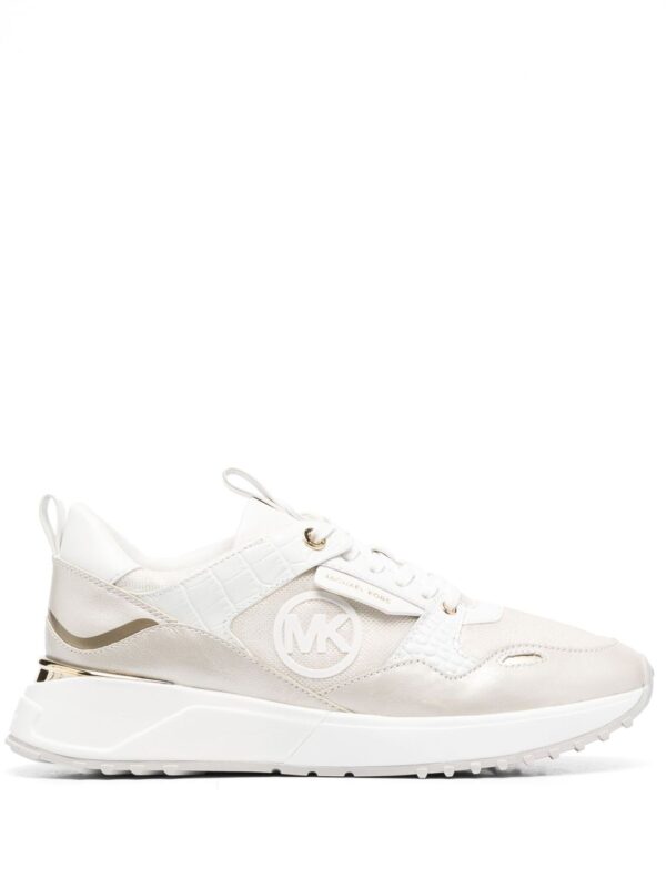 Michael Michael Kors Theo metallic-effect low-top sneakers