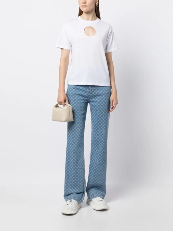 Karl Lagerfeld  cut-out cotton T-shirt - Image 2