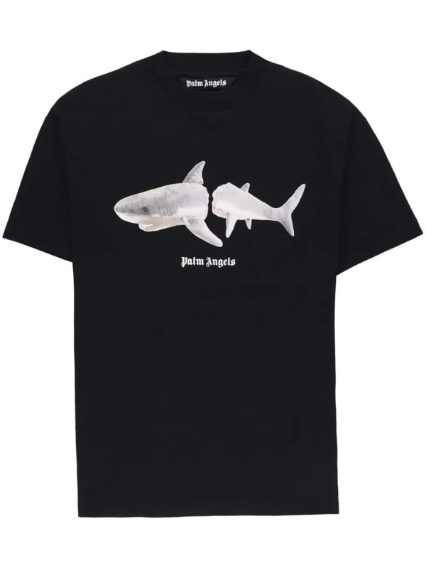 Palm Angels  Shark-print cotton T-shirt