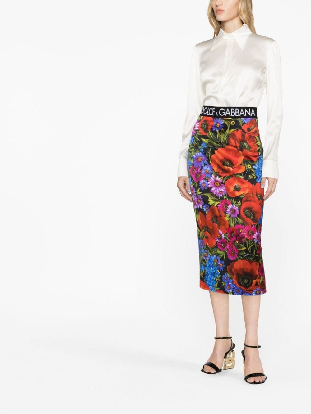 Dolce & Gabbana satin long-sleeve bodysuit - Image 2