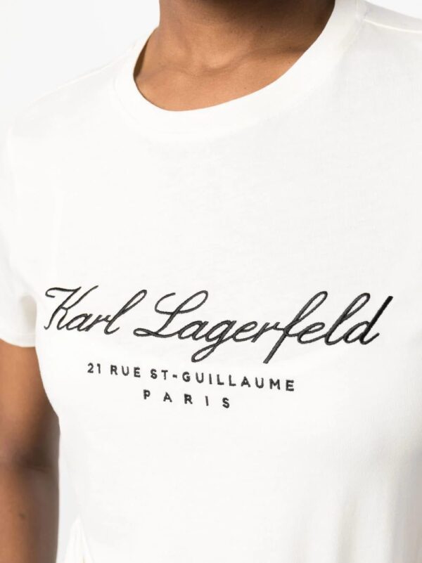 Karl Lagerfeld  embroidered-logo short-sleeve T-shirt - Image 3