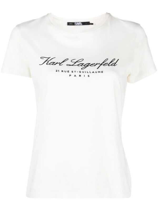 Karl Lagerfeld  embroidered-logo short-sleeve T-shirt