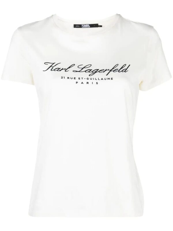Karl Lagerfeld  embroidered-logo short-sleeve T-shirt