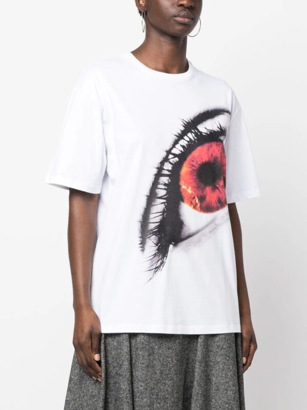 Alexander McQueen  eye-print cotton T-shirt - Image 3