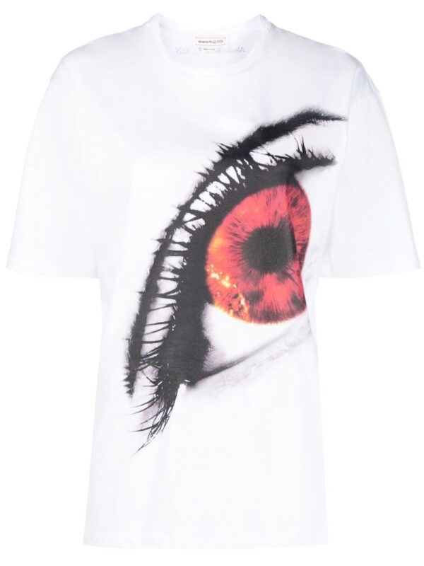 Alexander McQueen  eye-print cotton T-shirt
