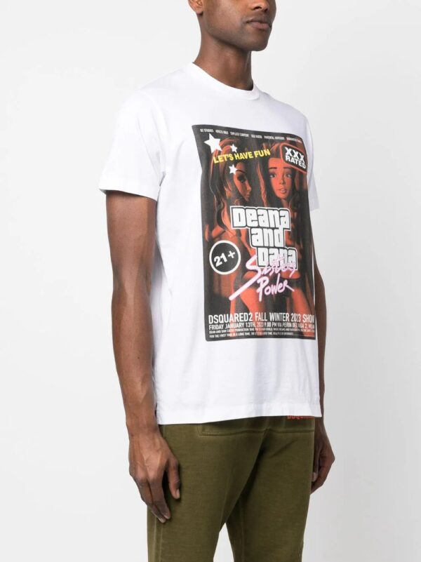 DSQUARED2  graphic-print cotton T-shirt - Image 3