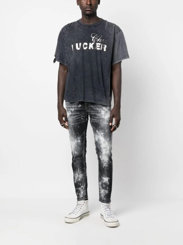 Dsquared2  graphic-print distressed T-shirt - Image 4