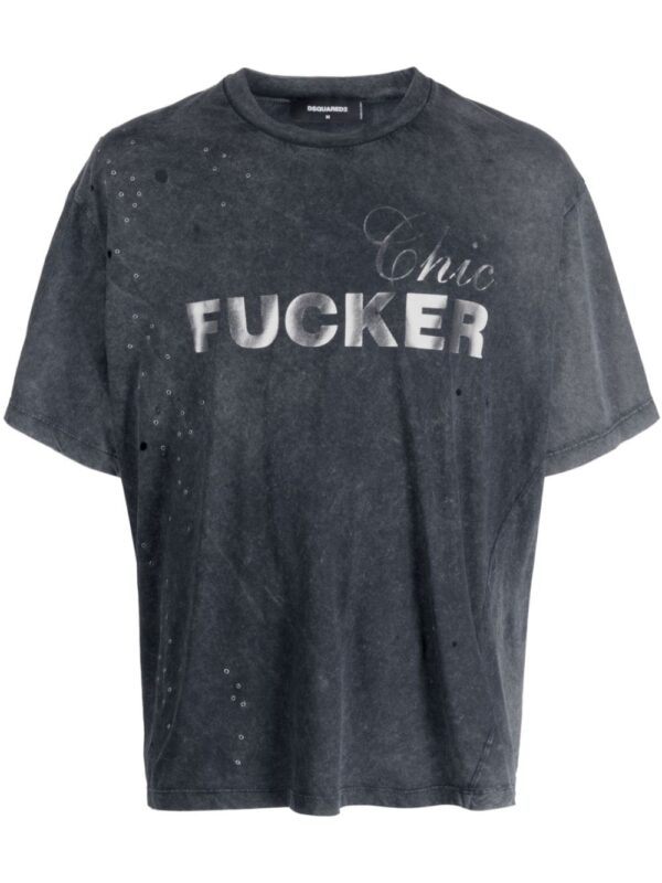 Dsquared2  graphic-print distressed T-shirt