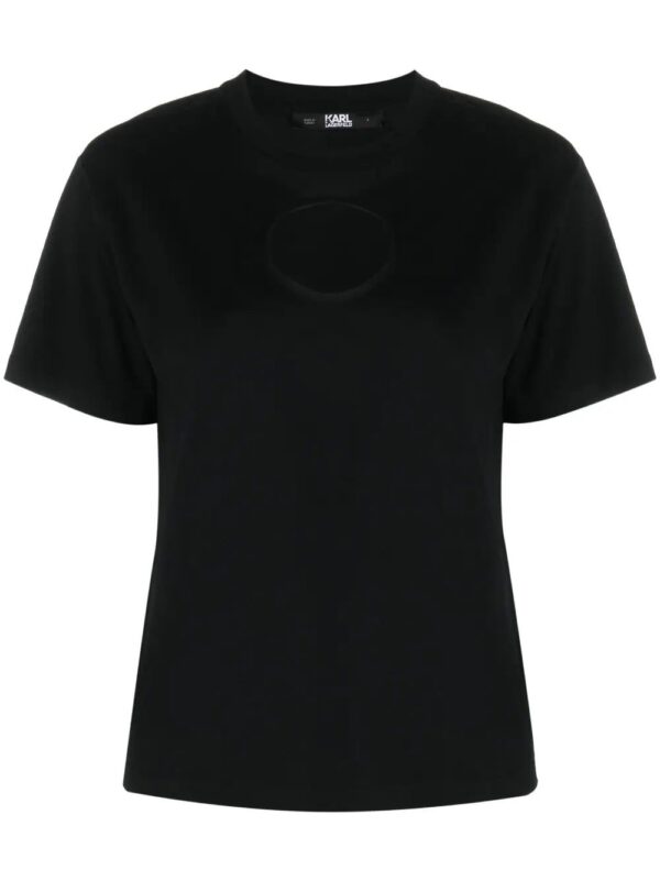 Karl Lagerfeld  cut-out cotton T-shirt