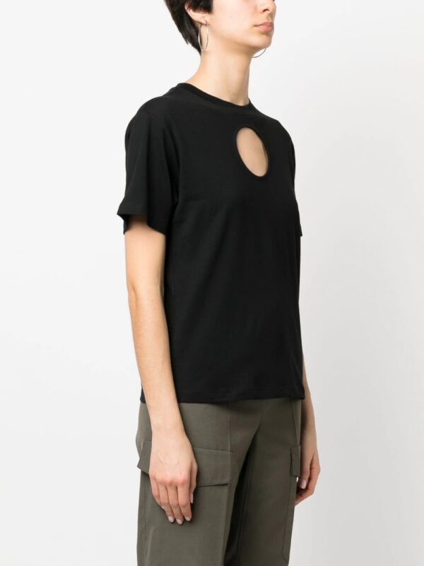 Karl Lagerfeld  cut-out cotton T-shirt - Image 3