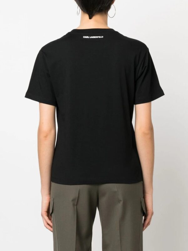 Karl Lagerfeld  cut-out cotton T-shirt - Image 4