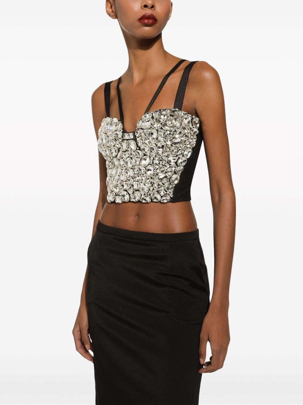 Dolce & Gabbana crystal-embellished crop top - Image 5