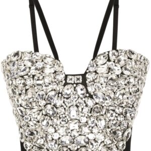 Dolce & Gabbana crystal-embellished crop top