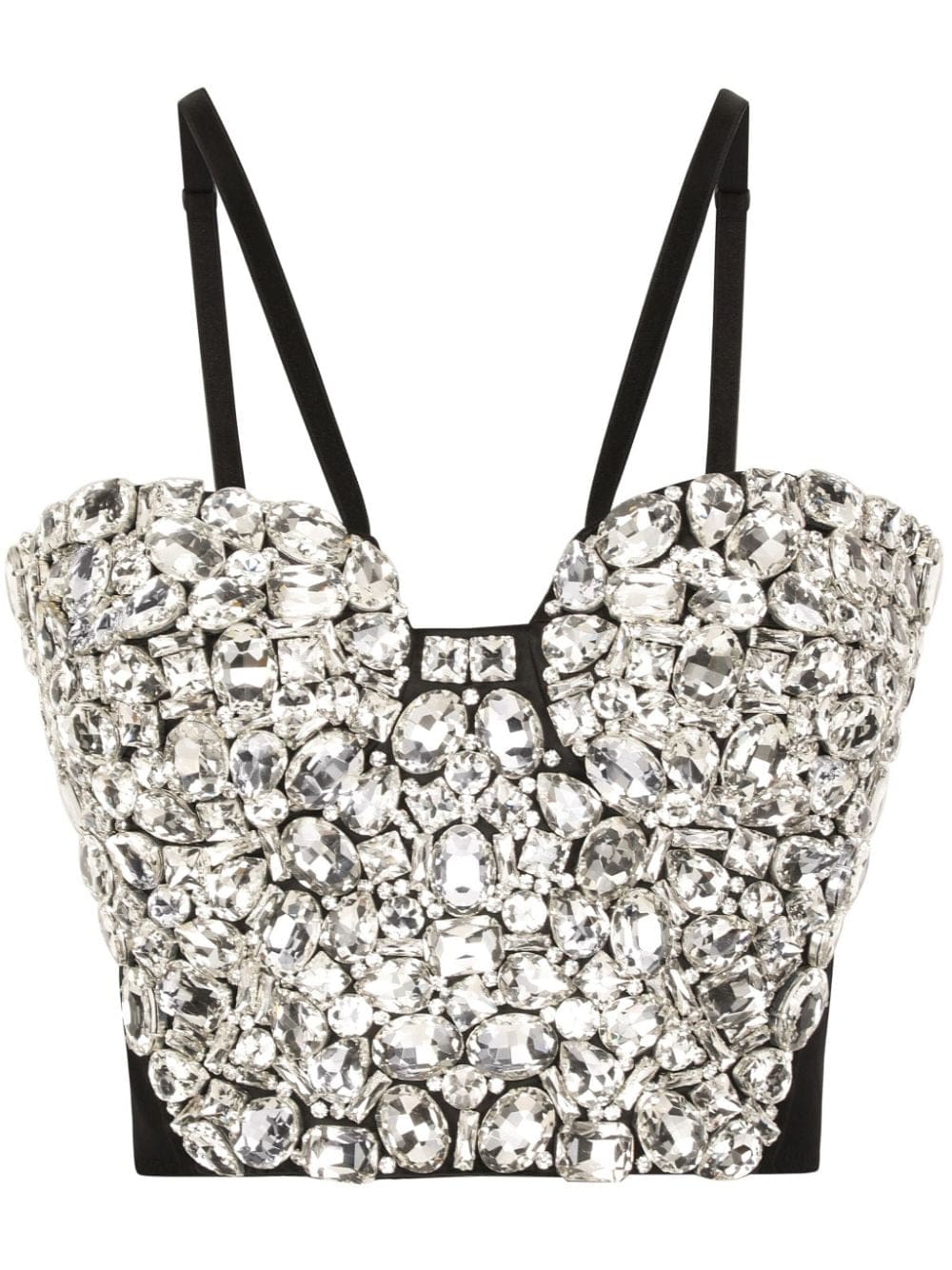 Dolce & Gabbana crystal-embellished crop top