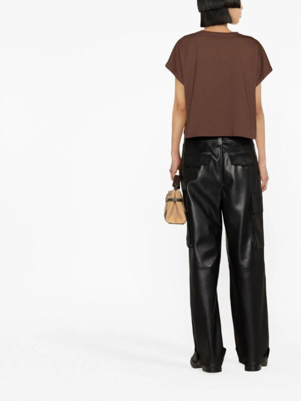 Balmain  logo-print cropped T-shirt - Image 4
