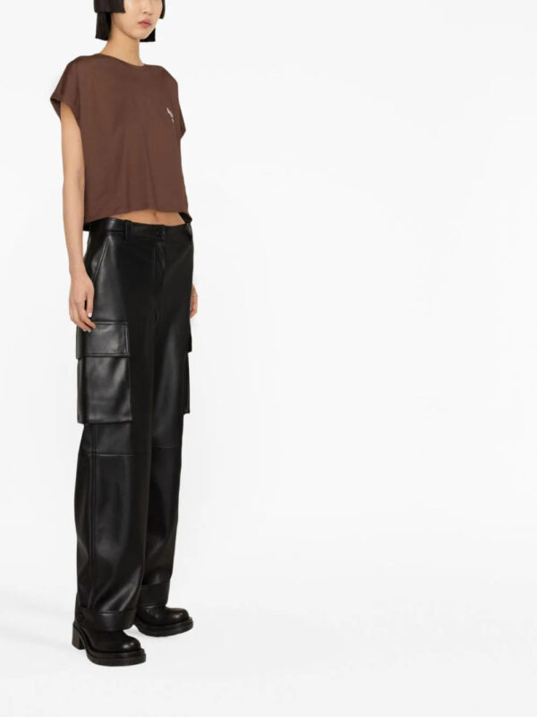 Balmain  logo-print cropped T-shirt - Image 3