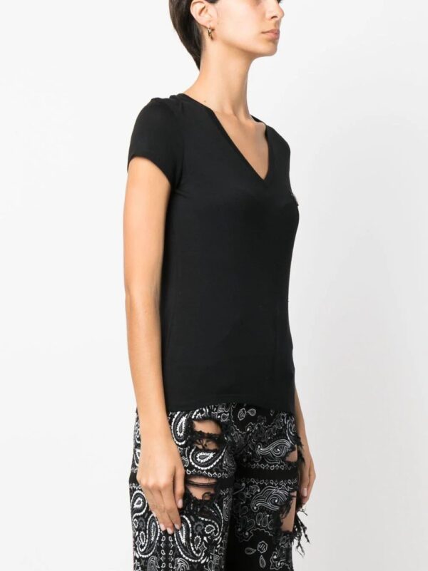 Philipp Plein  logo-patch V-neck T-shirt - Image 3