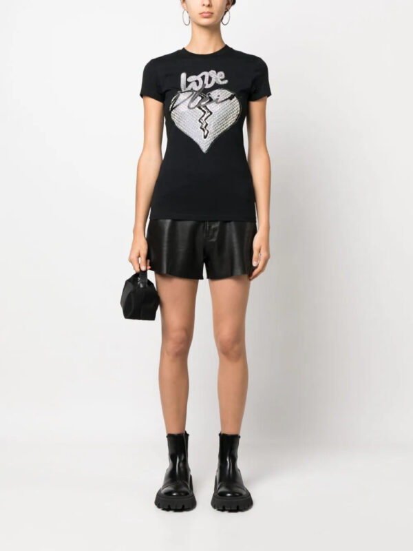Philipp Plein  heart-motif rhinestone-embellished T-shirt - Image 2