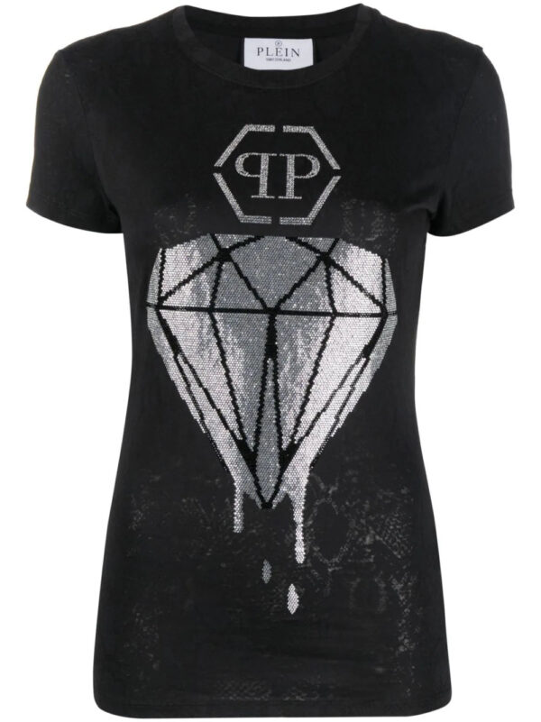 Philipp Plein  diamond rhinestone-embellished T-shirt