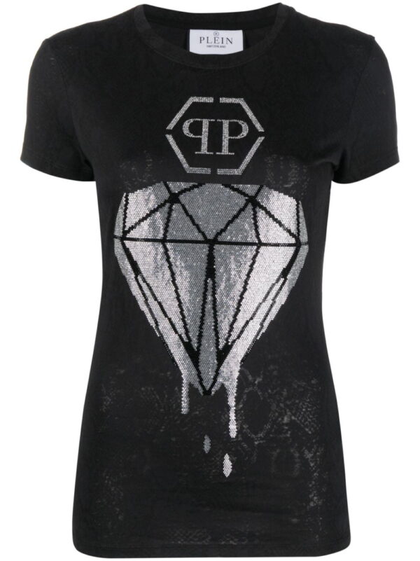 Philipp Plein  diamond rhinestone-embellished T-shirt