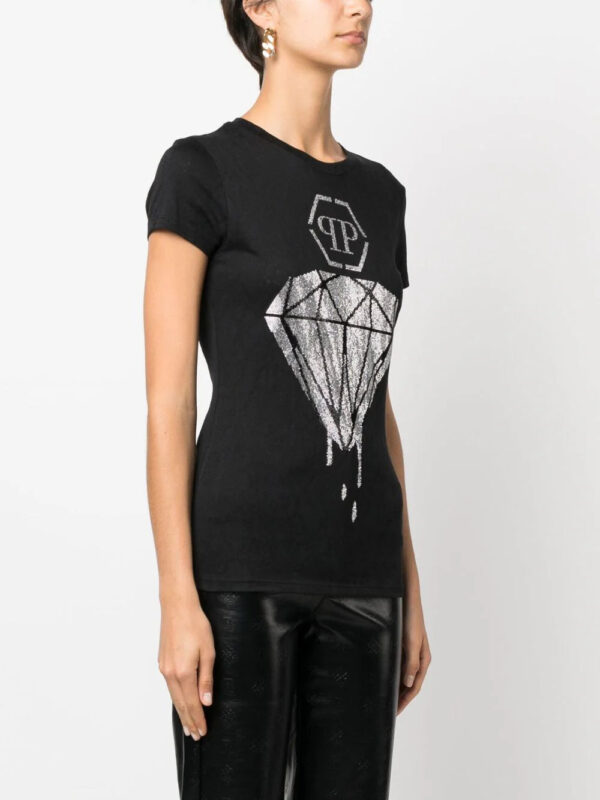 Philipp Plein  diamond rhinestone-embellished T-shirt - Image 3