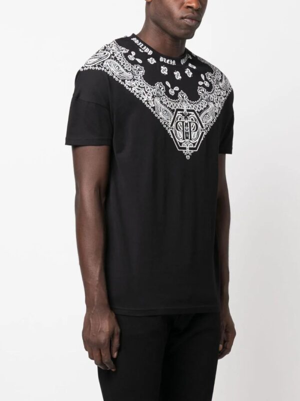 Philipp Plein  SS paisley-print round-neck T-shirt - Image 3