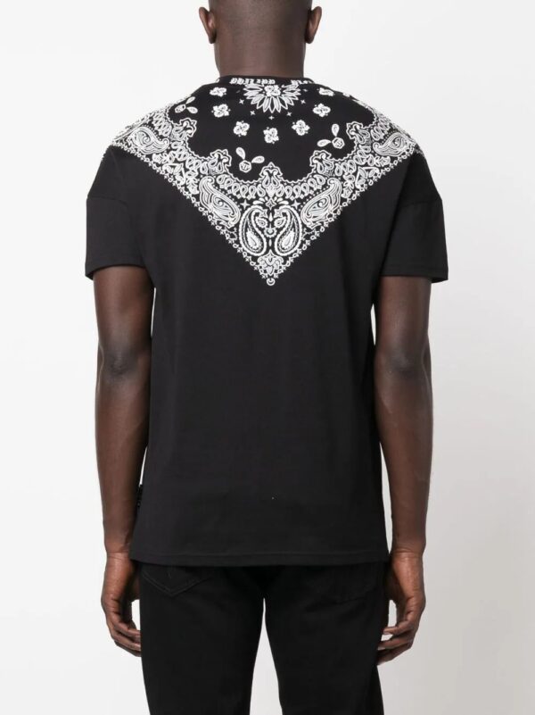 Philipp Plein  SS paisley-print round-neck T-shirt - Image 4