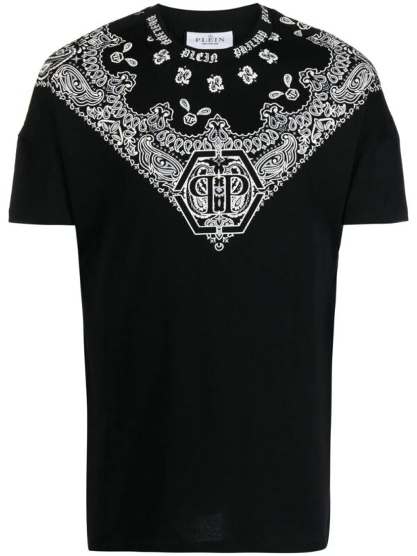 Philipp Plein  SS paisley-print round-neck T-shirt